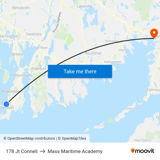 178 Jt Connell to Mass Maritime Academy map
