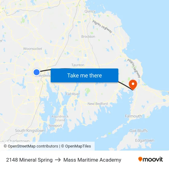 2148 Mineral Spring to Mass Maritime Academy map