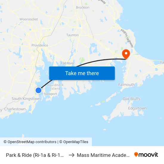 Park & Ride (Ri-1a & Ri-138) to Mass Maritime Academy map