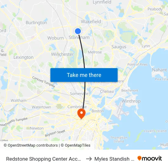 Redstone Shopping Center Access Rd to Myles Standish Hall map