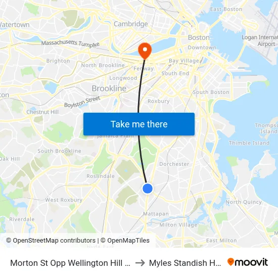 Morton St Opp Wellington Hill St to Myles Standish Hall map