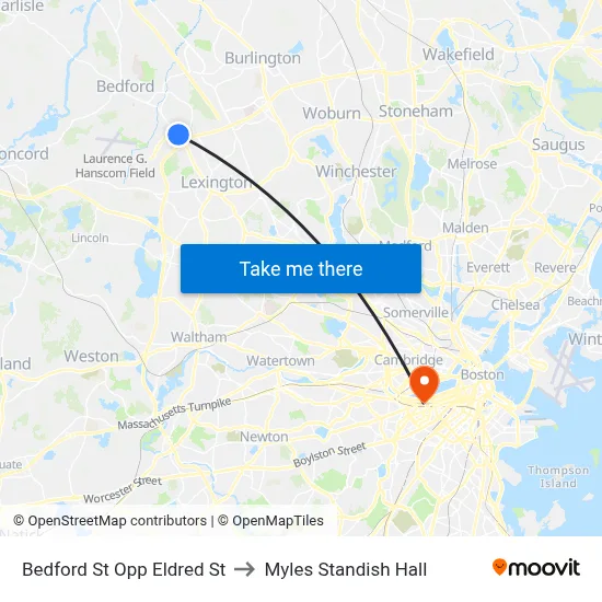Bedford St Opp Eldred St to Myles Standish Hall map