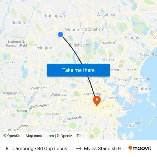 81 Cambridge Rd Opp Locust St to Myles Standish Hall map