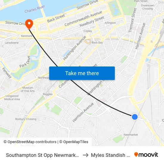 Southampton St Opp Newmarket Sq to Myles Standish Hall map