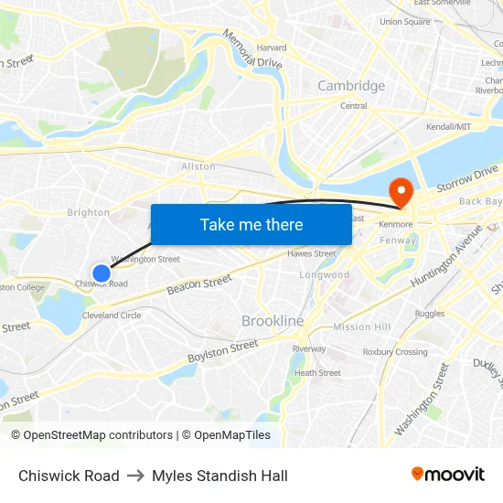 Chiswick Road to Myles Standish Hall map