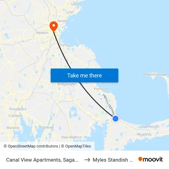 Canal View Apartments, Sagamore to Myles Standish Hall map