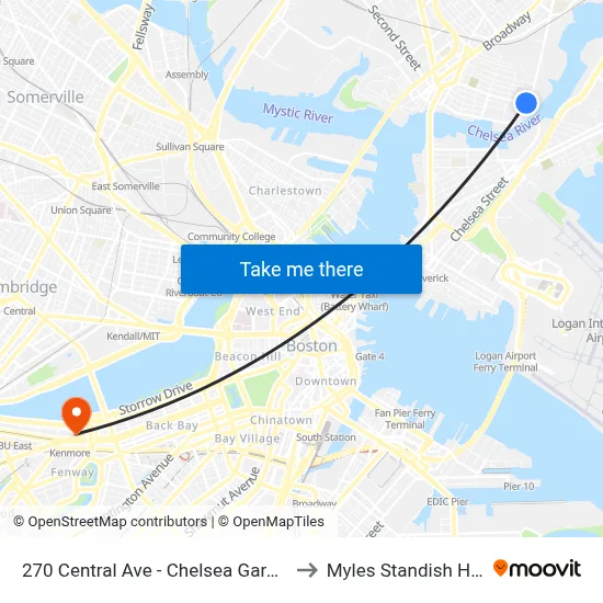 270 Central Ave - Chelsea Garage to Myles Standish Hall map