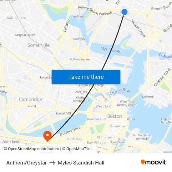 Anthem/Greystar to Myles Standish Hall map