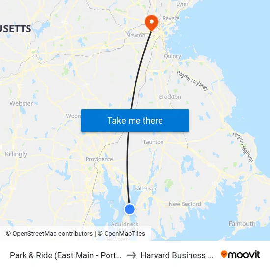 Park & Ride (East Main - Portsmouth) to Harvard Business School map