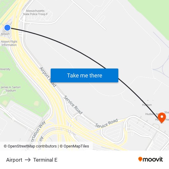 Airport to Terminal E map