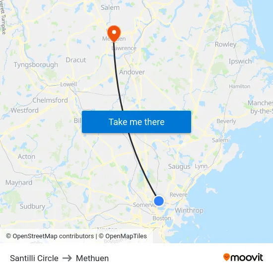 Santilli Circle to Methuen map