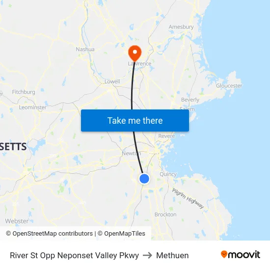 River St Opp Neponset Valley Pkwy to Methuen map