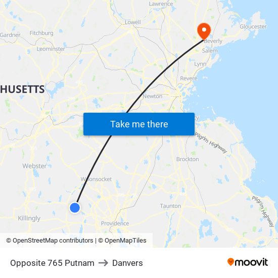 Opposite 765 Putnam to Danvers map