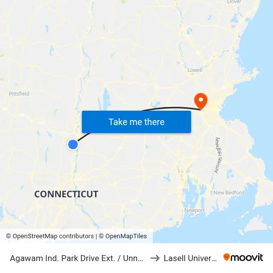 Agawam Ind. Park Drive Ext. / Unnamed to Lasell University map