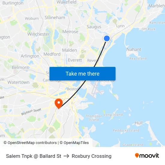 Salem Tnpk @ Ballard St to Roxbury Crossing map