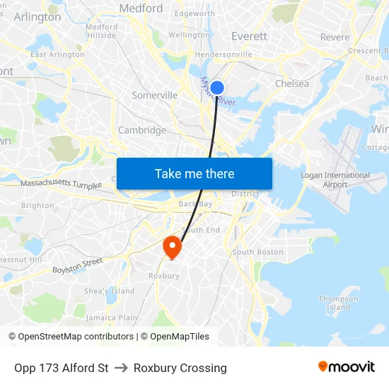 Opp 173 Alford St to Roxbury Crossing map