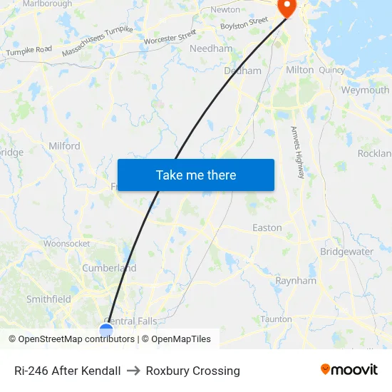 Ri-246 After Kendall to Roxbury Crossing map