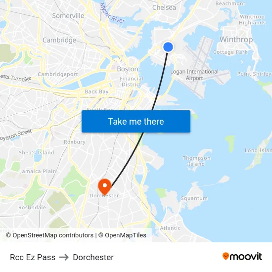 Rcc Ez Pass to Dorchester map