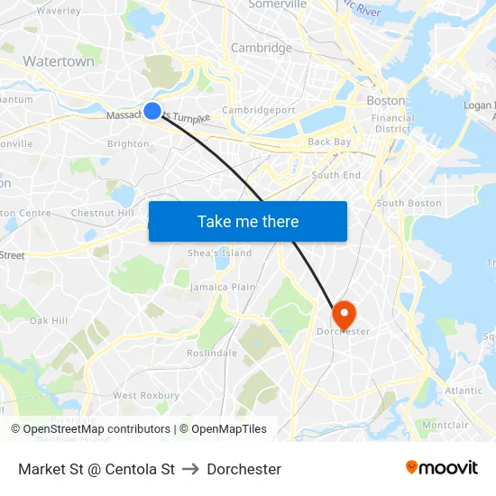 Market St @ Centola St to Dorchester map