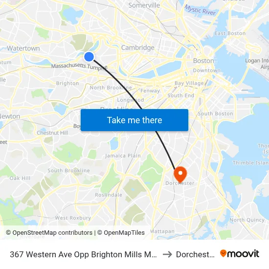 367 Western Ave Opp Brighton Mills Mall to Dorchester map