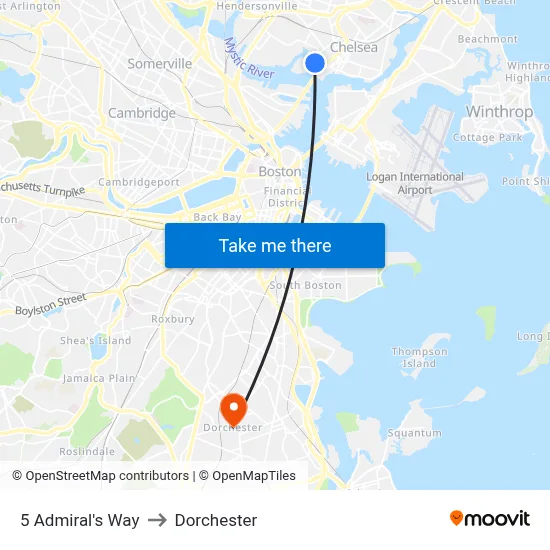 5 Admiral's Way to Dorchester map