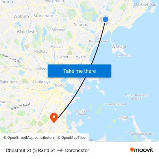 Chestnut St @ Rand St to Dorchester map