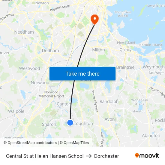Central St at Helen Hansen School to Dorchester map