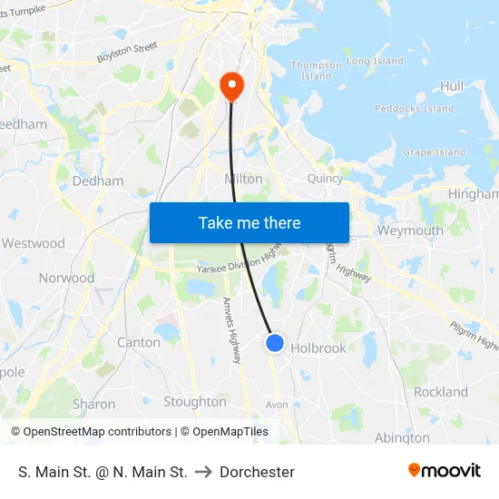 S. Main St. @ N. Main St. to Dorchester map