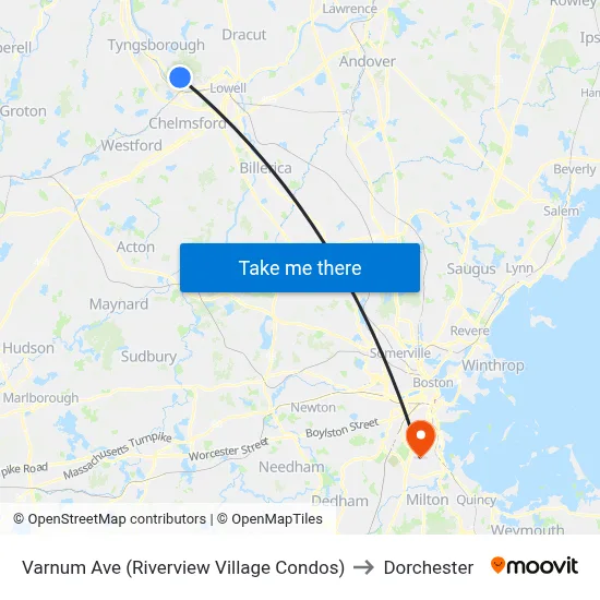 Varnum Ave (Riverview Village Condos) to Dorchester map