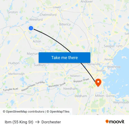 Ibm (55 King St) to Dorchester map