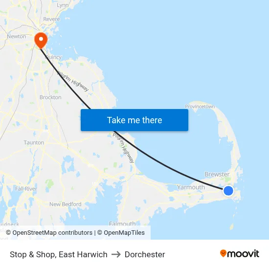 Stop & Shop, East Harwich to Dorchester map