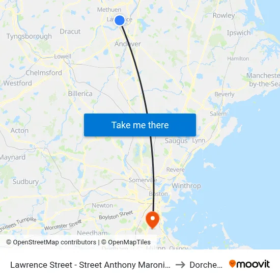 Lawrence Street - Street Anthony Maronite Church to Dorchester map