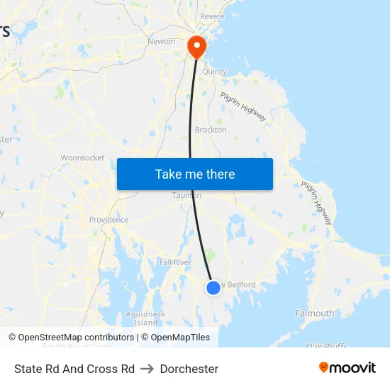 State Rd And Cross Rd to Dorchester map