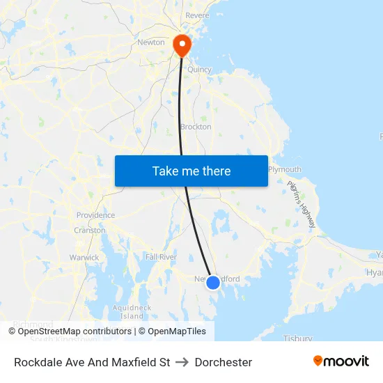 Rockdale Ave And Maxfield St to Dorchester map