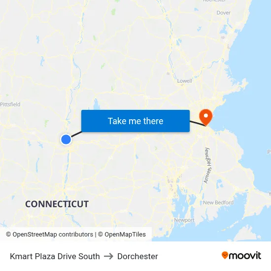Kmart Plaza Drive South to Dorchester map