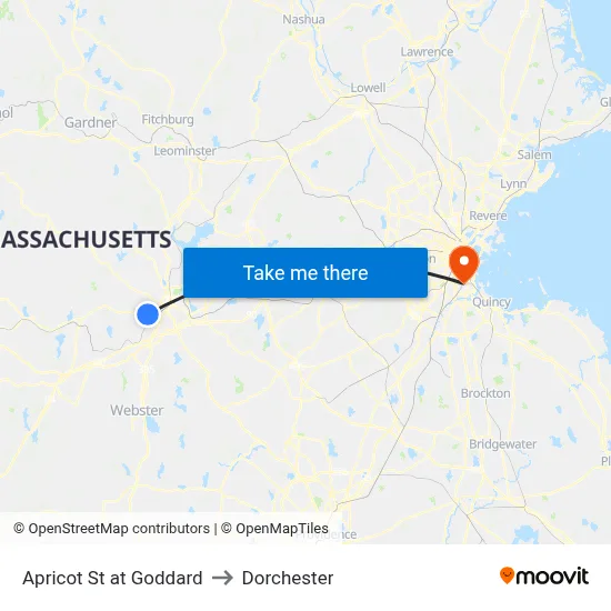 Apricot St at Goddard to Dorchester map