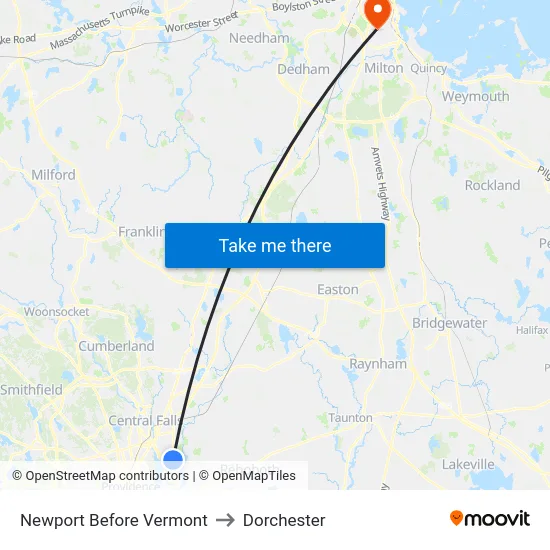 Newport Before Vermont to Dorchester map
