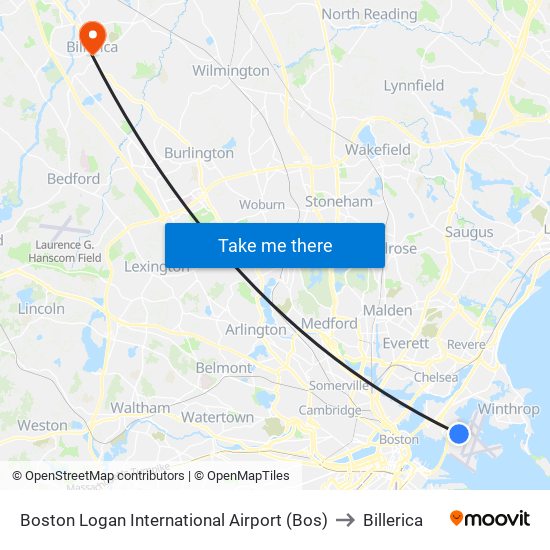 Boston Logan International Airport Bos to Billerica Boston with