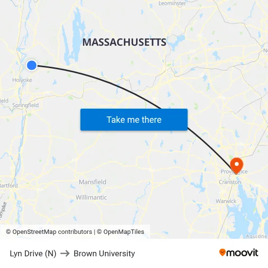 Lyn Drive (N) to Brown University map