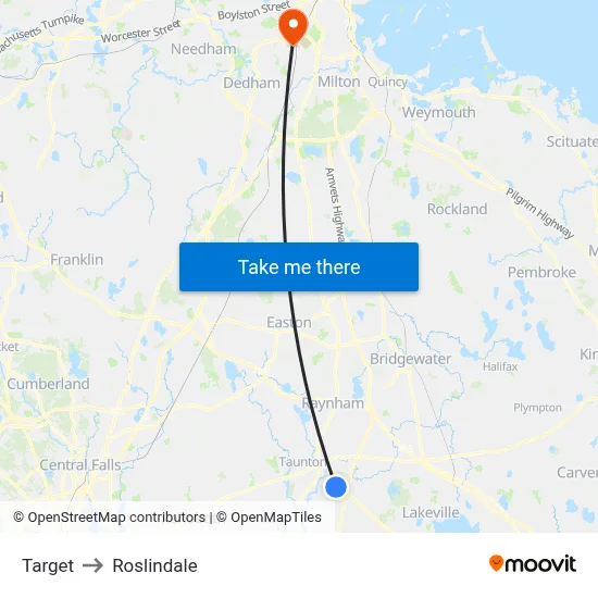 Target to Roslindale map