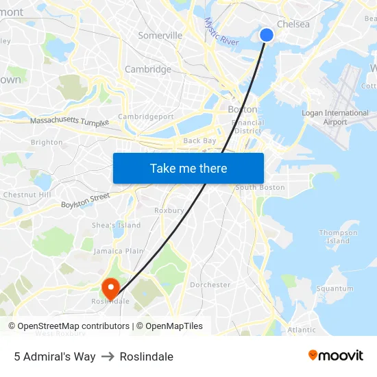 5 Admiral's Way to Roslindale map