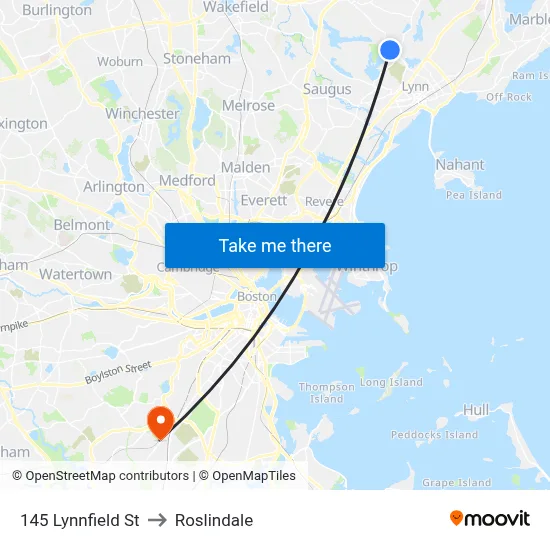 145 Lynnfield St to Roslindale map