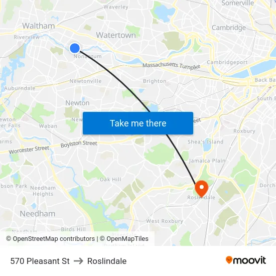570 Pleasant St to Roslindale map