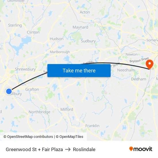 Greenwood St + Fair Plaza to Roslindale map