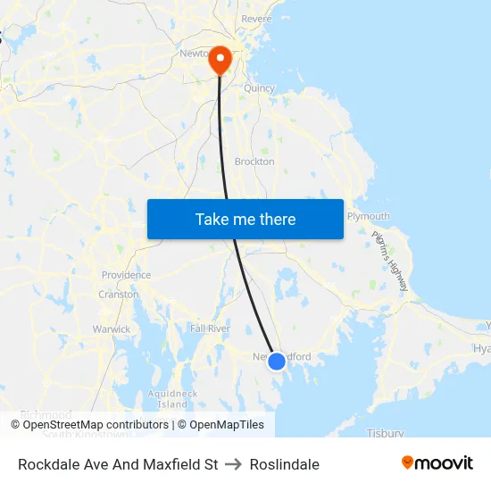 Rockdale Ave And Maxfield St to Roslindale map