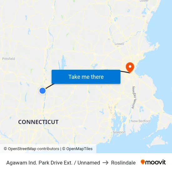 Agawam Ind. Park Drive Ext. / Unnamed to Roslindale map