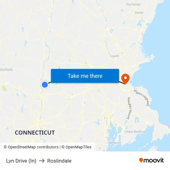 Lyn Drive (N) to Roslindale map