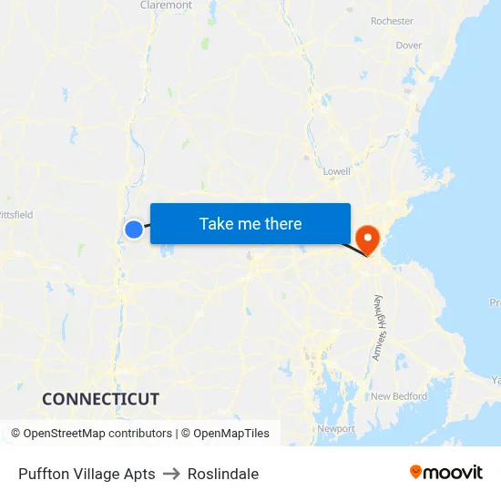 Puffton Village Apts to Roslindale map