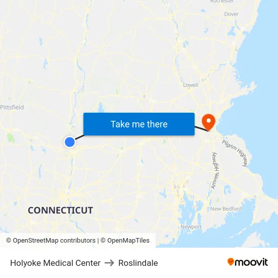 Holyoke Medical Center to Roslindale map