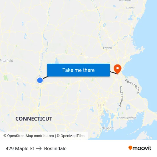 429 Maple St to Roslindale map